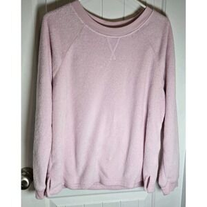Joyspun Soft Pink Crewneck Sweatshirt WIth Fleece Lining Size XL